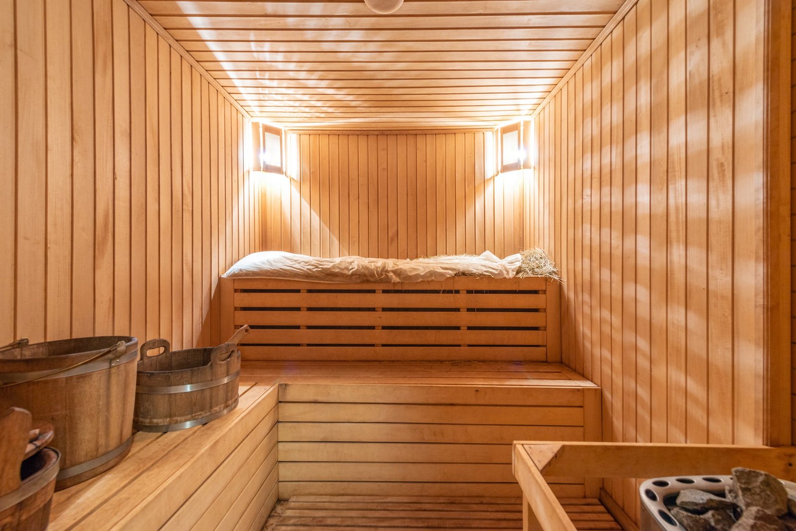 interior of sauna