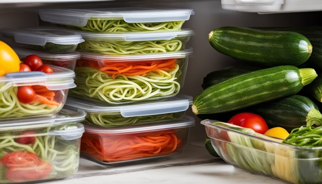 storing zucchini noodles