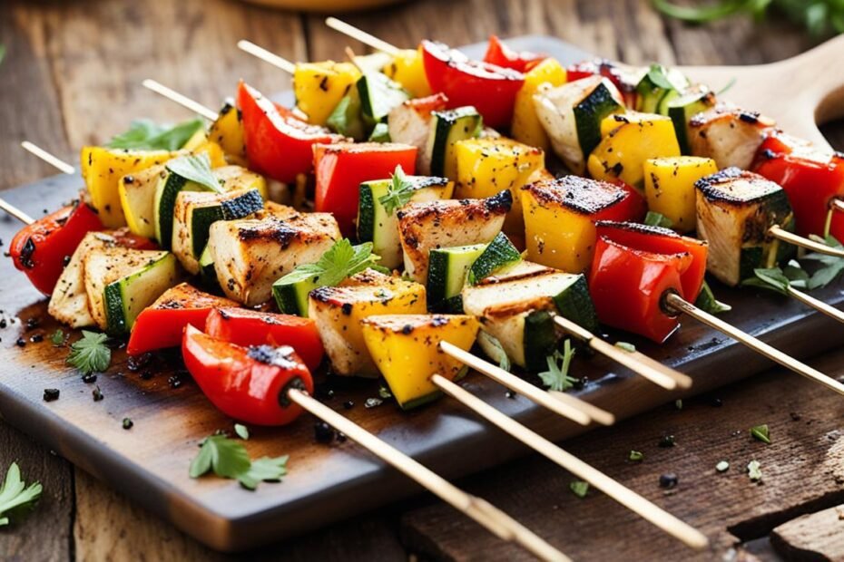 Chicken and Vegetable Skewers