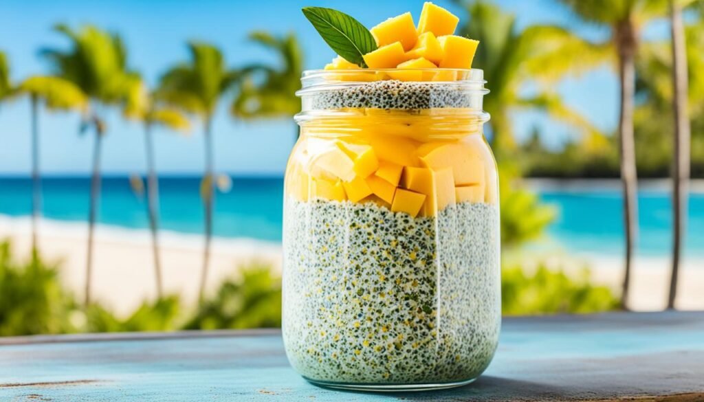 homemade mango chia pudding