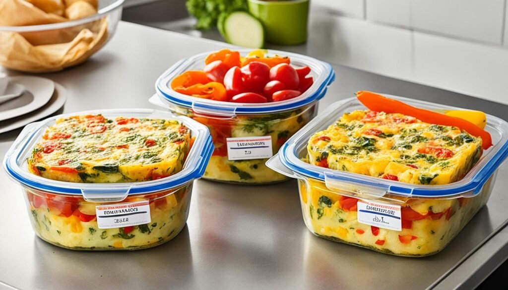 storing frittatas